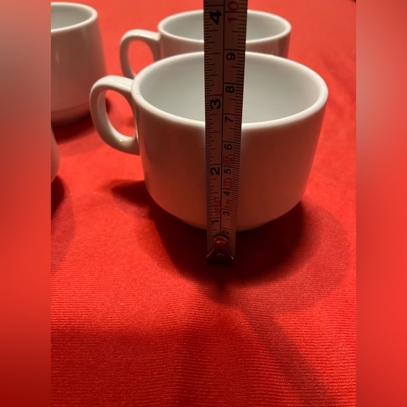 Palate And Plate Espresso Stackable Cup 3 oz. White Chinaware Set of 4 - Picture 8 of 9
